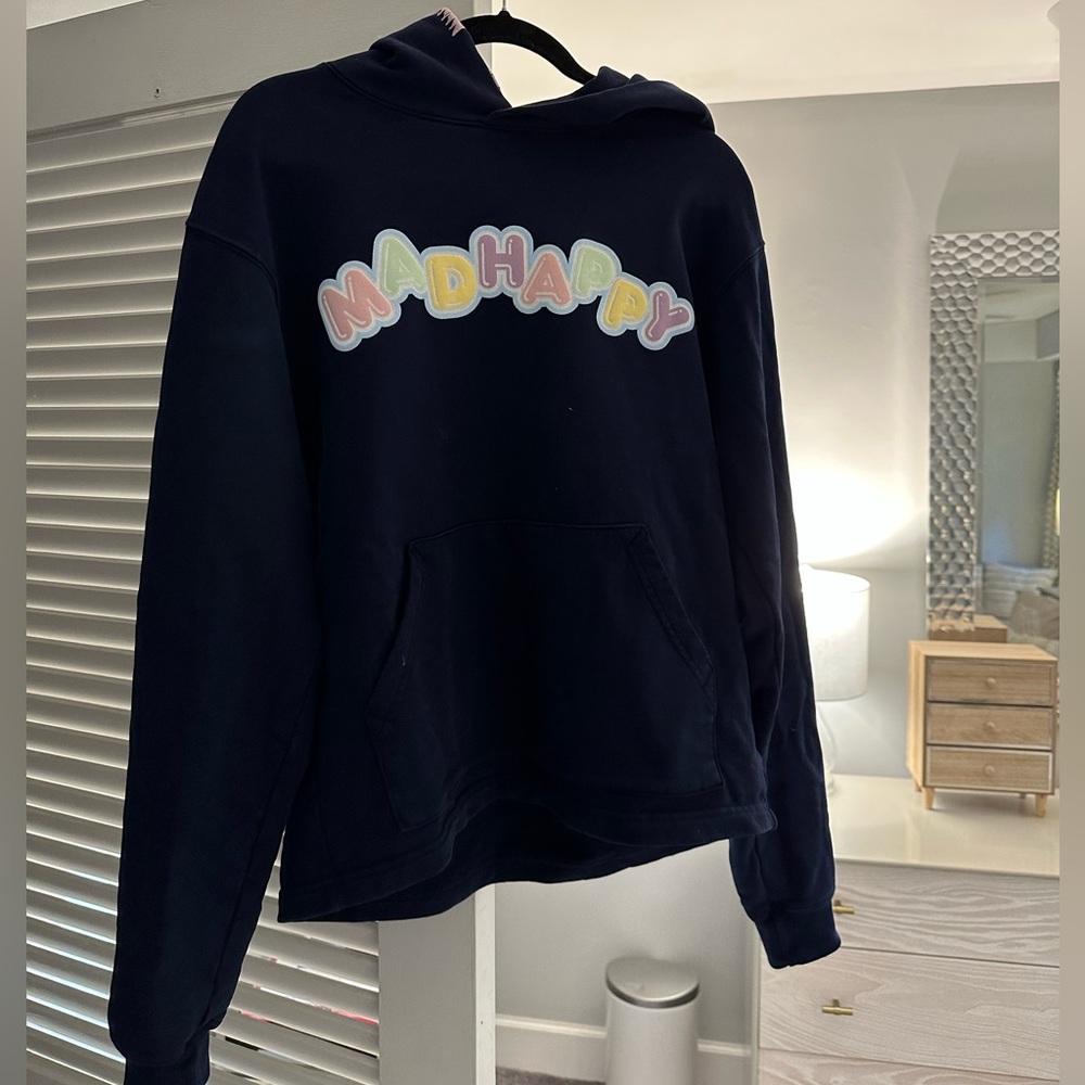 Madhappy alphabet sweatshirt in navy and size small